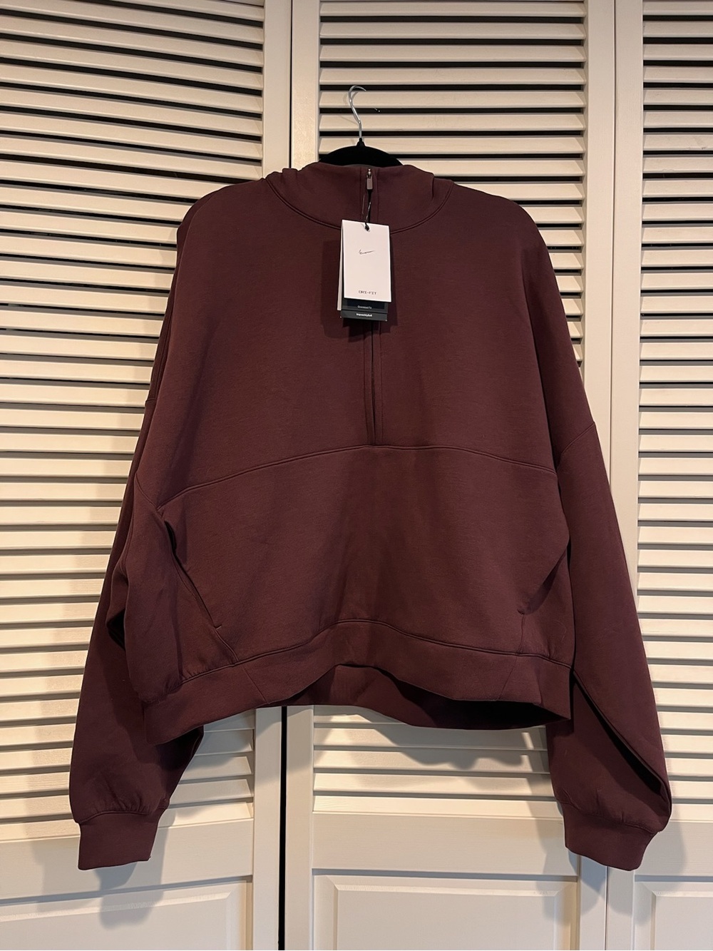 Nike Dri-FIT Half-Zip Pullover in Deep Maroon - SO SOFT!